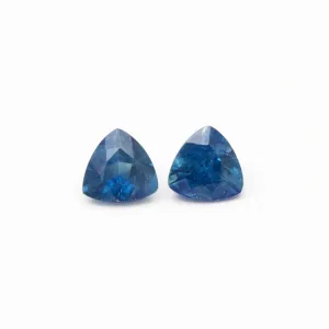 1.10ct Matched Pair of 5mm Blue Mulanje Sapphire Trillions