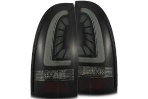 2005-15 Toyota Tacoma AlphaRex Pro Series LED Tail Lights - Jet Black