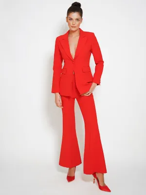 212 Blazer & Pants Set in Red