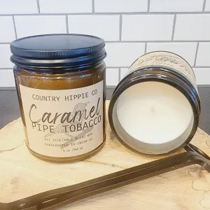 9 oz. CARAMEL PIPE TOBACCO Apothecary-Inspired Candle