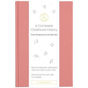 A Complete Childhood History: From Pregnancy to 18 Years Old (Dusty Rose, Linen) by Promptly Journals