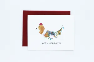 Basset Hound Decorates Card