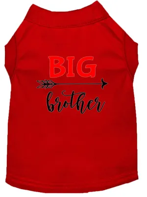 Big Brother Screen Print Dog Shirt Red Xl