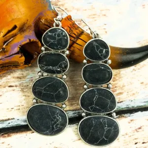 Black Stone Falls Earrings