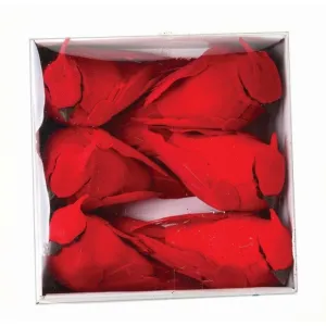 Box of 4” Cardinal red birds x 6