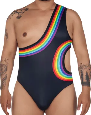 Candyman 99702x Rainbow Bodysuit Black