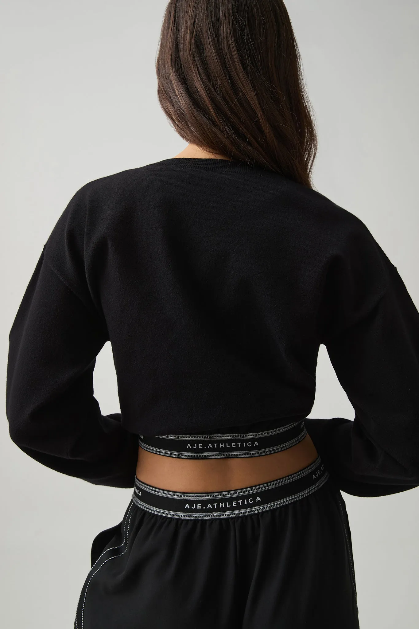 Cropped Elastic Logo Crew