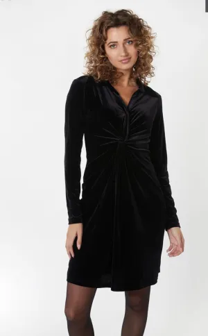 ESQUALO VELOUR WRAP DRESS