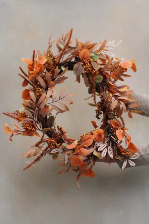 Faux Autumn Leaf & Berry Foliage Wreath