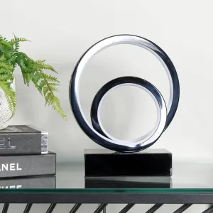 Hawaii LED Black 2 Ring Table Lamp