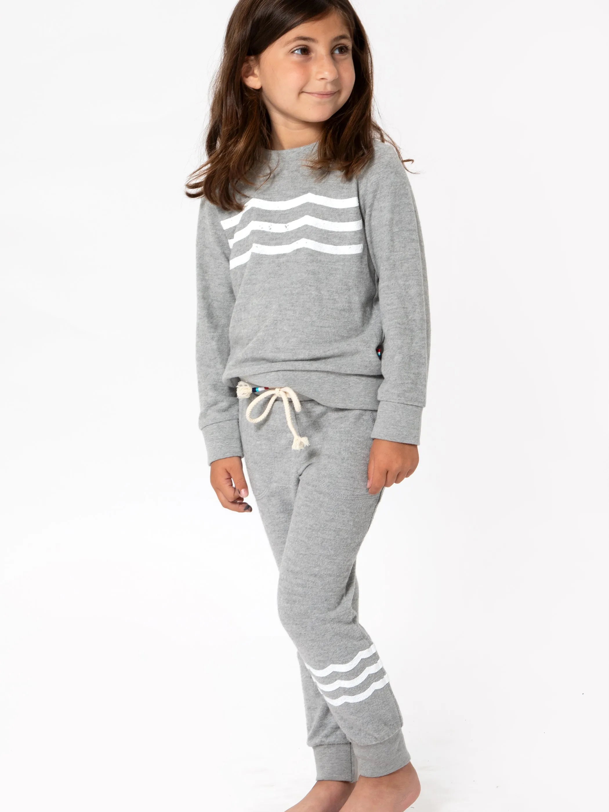 Kids Hacci Waves Pullover - Heather