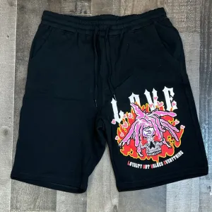 Love apparel-skull hair shorts