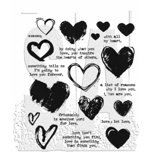 love notes stamp by tim holtz & Stampers anonymous