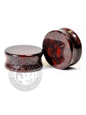 Red Brecciated Jasper Stone Plugs