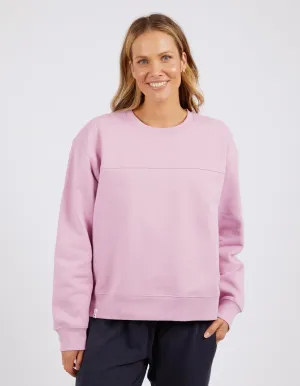 Shelly Fleece Crew Peony Pink