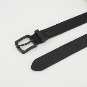 Zaff Black 40mm Pu Belt.Matte Black Trims.